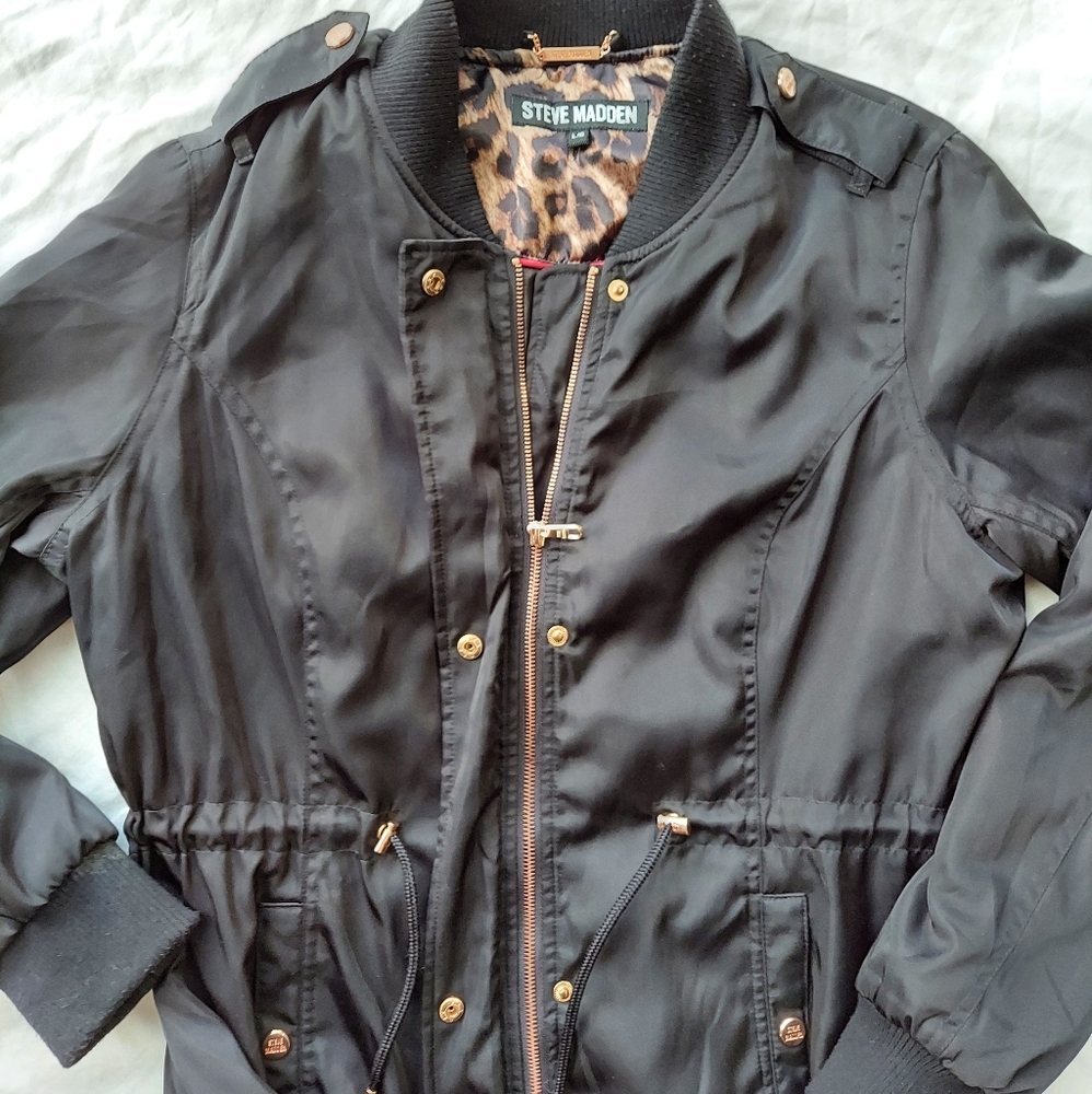 Steven Madden Womens Large coat black/rosegold